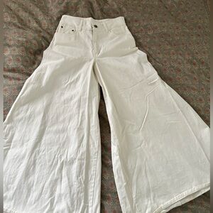Farm Rio wide leg cream off white jeans S